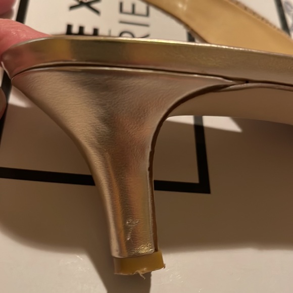 Alex Marie open toe sling back pumps- Marla714 Sand Gold - Picture 10 of 11